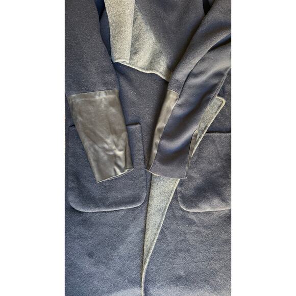 BCBGMAXAZRIA Wool Blend Open Front Coat Funnel Neck Detail Size S - Picture 8 of 9